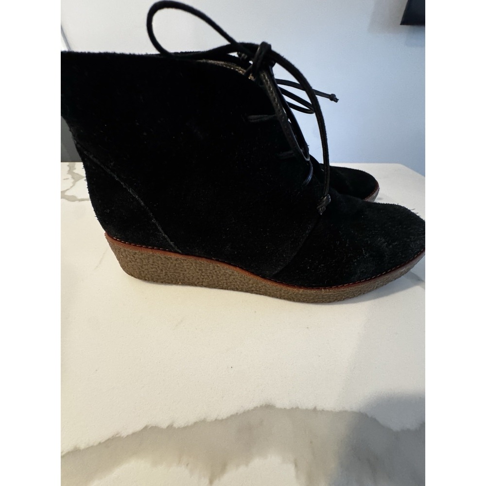 Rebecca Minkoff 'Palmer' Black Suede Lace Up Bootie Size‎ 7